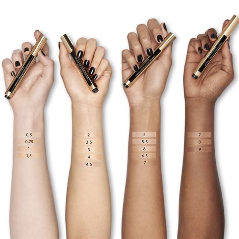 ysl touche éclat illuminating pen swatches|ysl touche eclat colour chart.